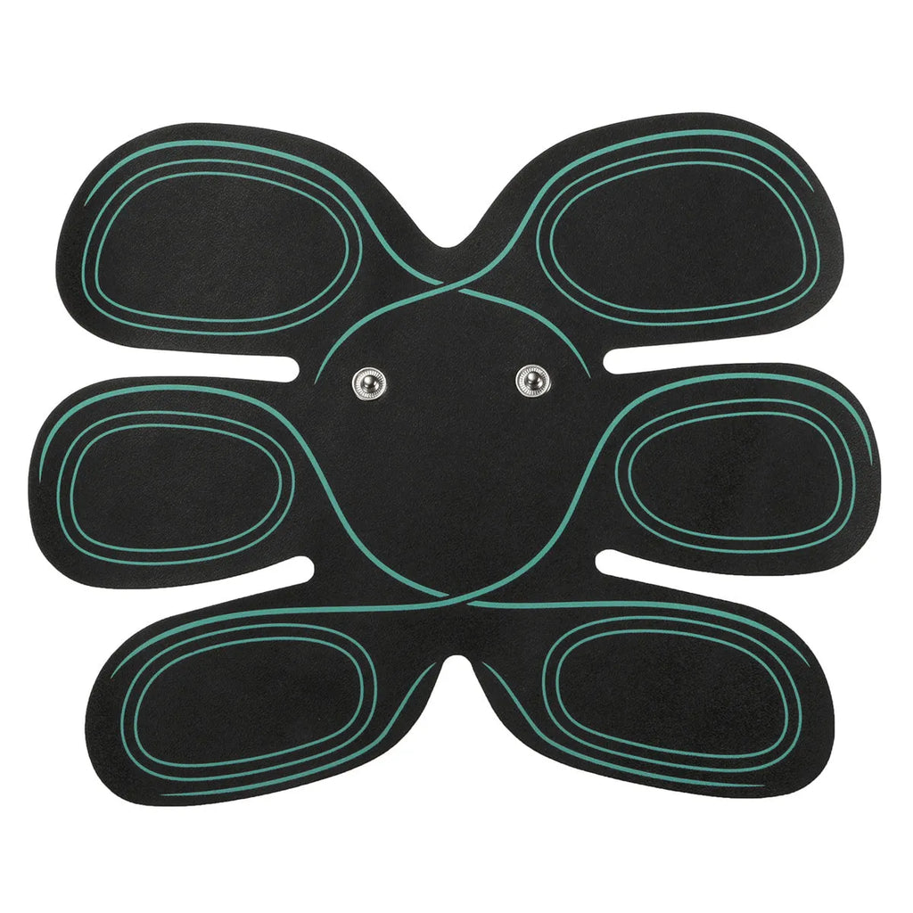 Green battery smart abs trainer abdominal patch, PU, 20 x 17 cm, 6 modes
