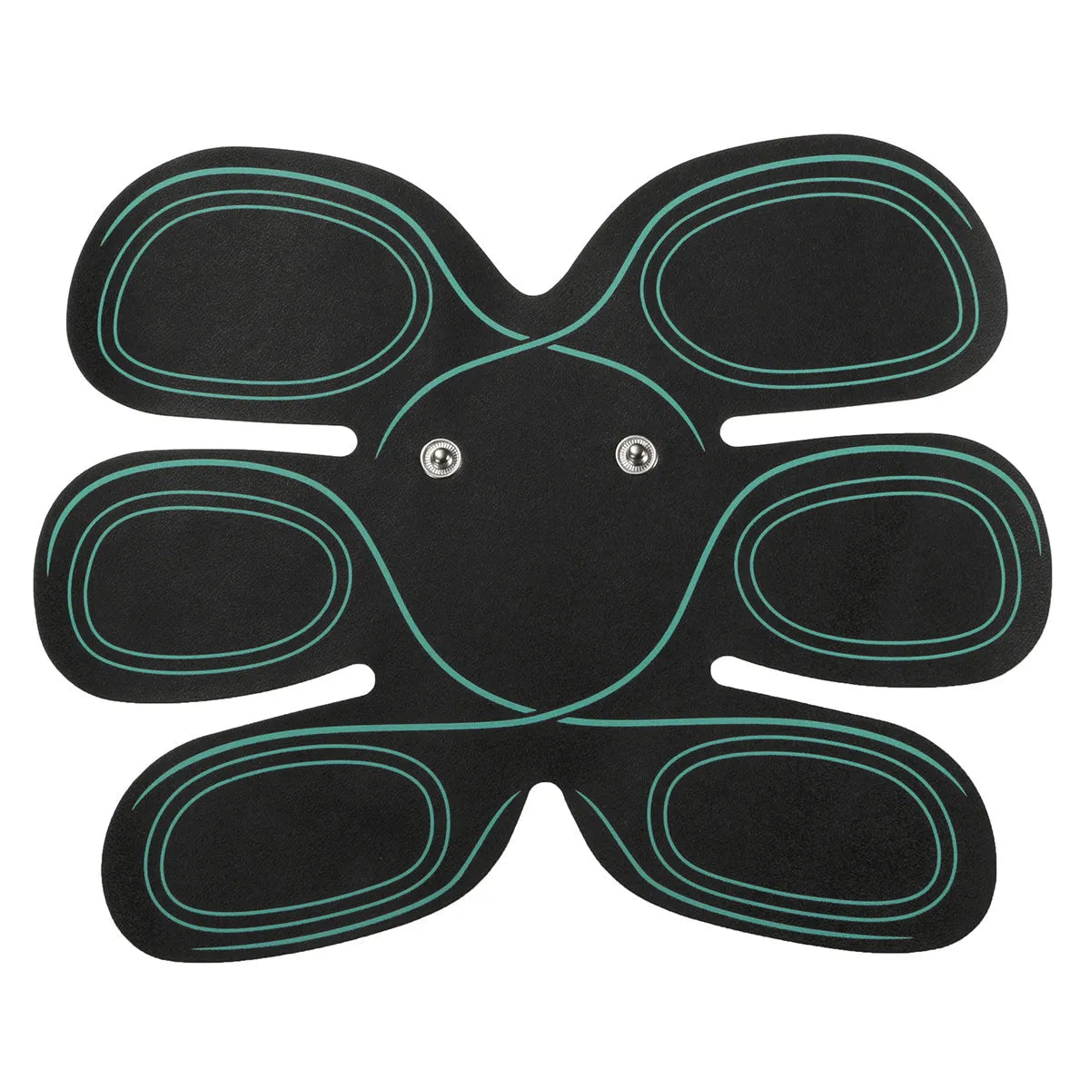 Green battery smart abs trainer abdominal patch, PU, 20 x 17 cm, 6 modes