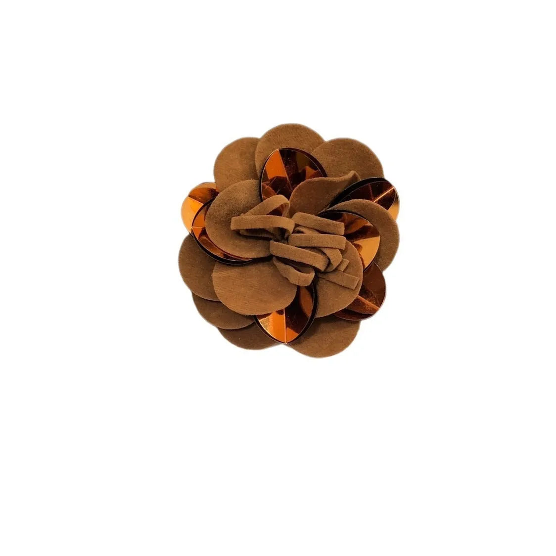 Fine flannel flowers corsage with tungsten alloy inlay, available in five colours, used as hair clip, handbag pendant, or brooch