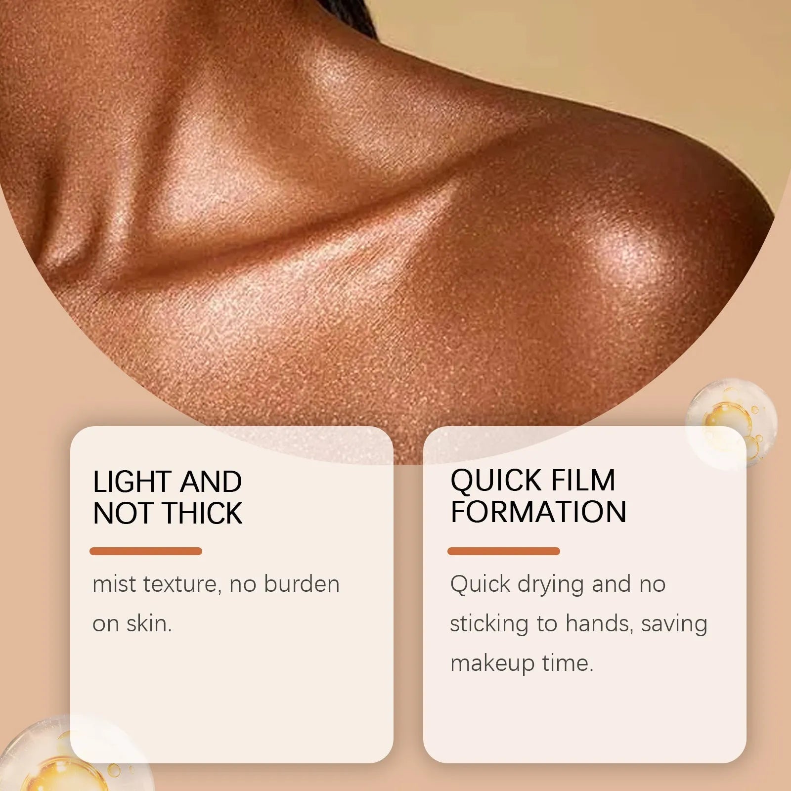 100ml shiny body spray bottle for temporary skin shimmer and highlighting effects