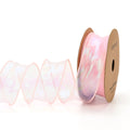 Fishtail yarn floral colourful wave ribbon mesh decorative trim 4cm width with edge cutting craftsmanship