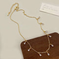 Zircon jewellery set showing necklace, earrings, and anklet with geometric meteor shower design