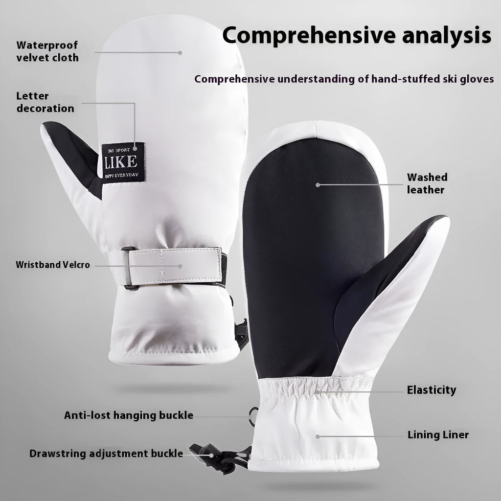 Black touch screen cycling gloves showing waterproof windproof thick fabric construction