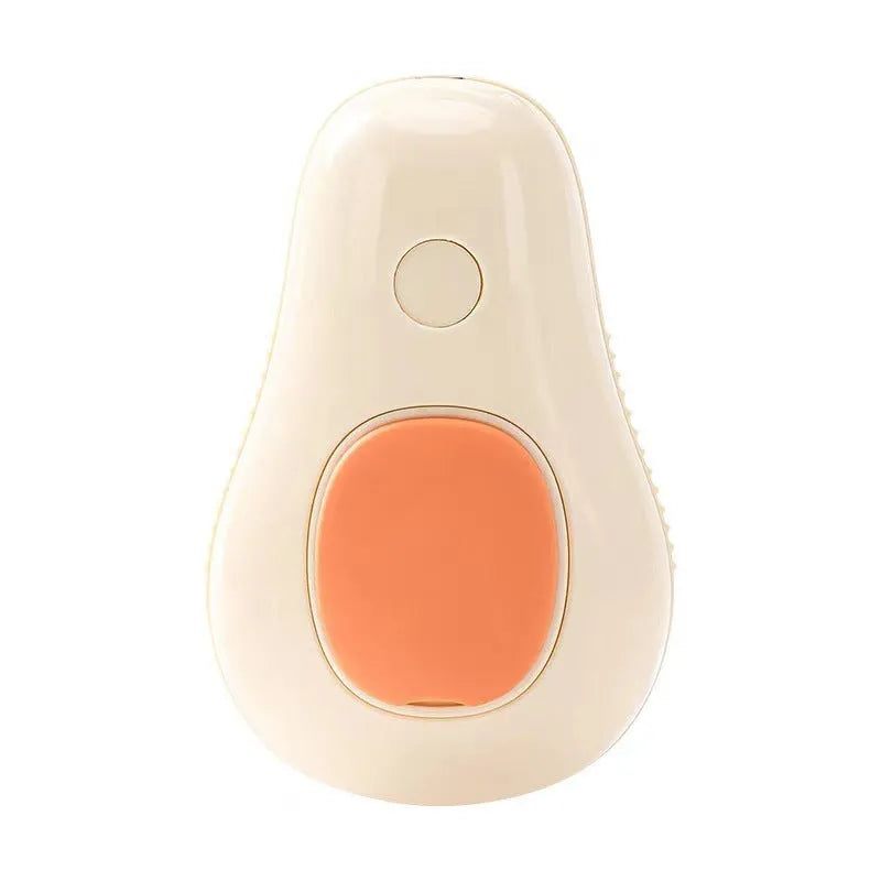 ABS plastic pet grooming comb with handle and integrated spray nozzle in a selected colour.