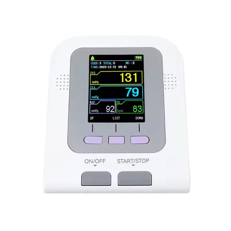 CONTEC08A Veterinary digital blood pressure monitor with colour screen and three animal cuff sizes