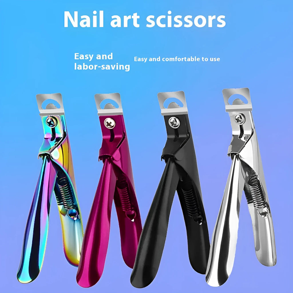 French U-shaped nail art scissors stainless steel cuticle cutters with electrophoretic finish
