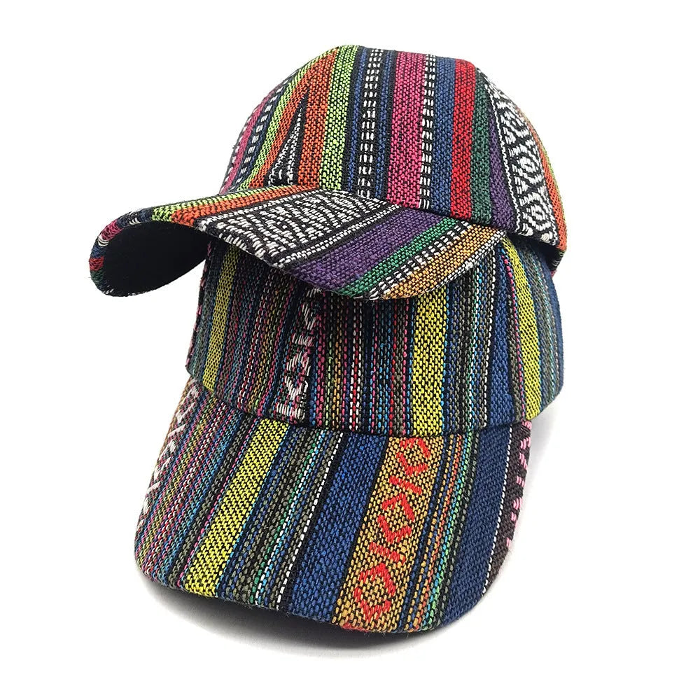 Women's bohemian baseball cap with dome crown in a choice of eight colours, size M.