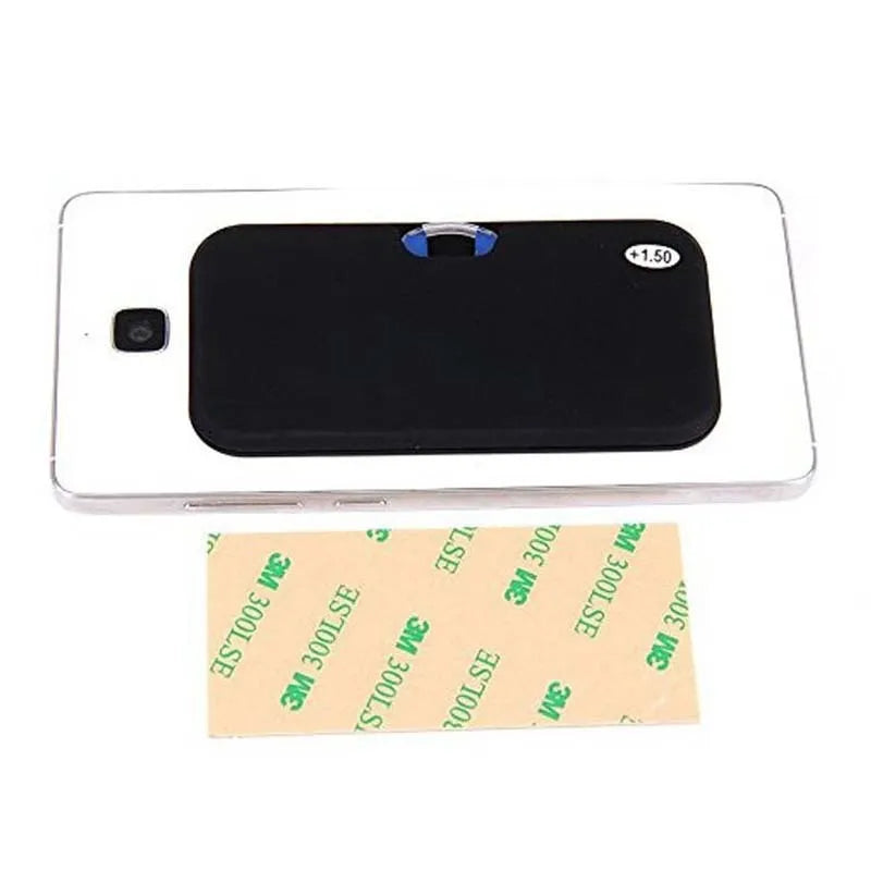 Ultra-thin portable glasses case for legless nose clip reading glasses with PC lens, black frame