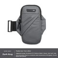 Arm sleeve phone pouch for outdoor cycling, PU, breathable ultra-light, fits 7.2 inch phone, Black Gray Lake Blue Pink.