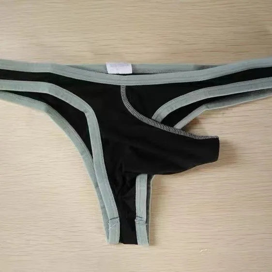 Men's white Ice Silk nylon briefs laid flat, showing the classic briefs design.