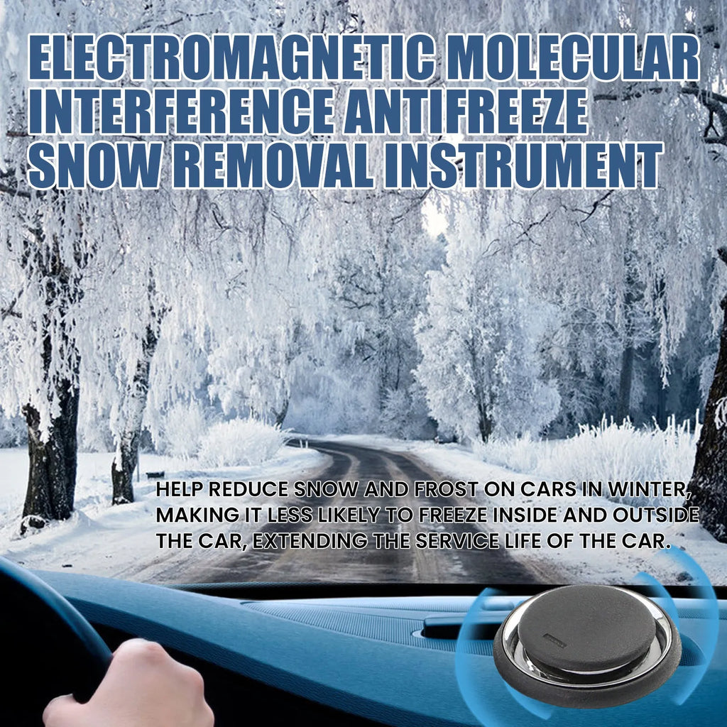 Black portable car de-icing instrument measuring 7.4cm for winter windscreen ice melting