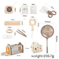 Wooden outdoor exploration science experiment teaching aid for infants with telescope and wood book options