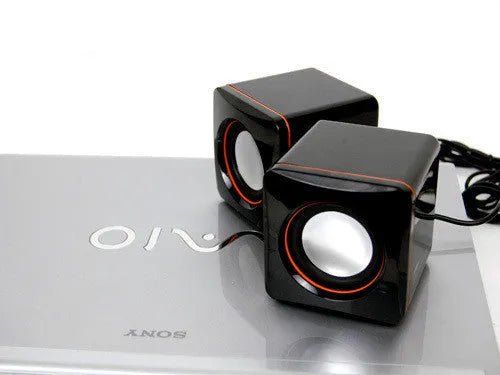 Black square USB-powered 2.0 computer speaker for 700B model desktop peripheral