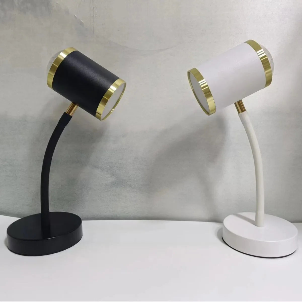 Black double-headed photography streaming lamp with metal construction and wire switch