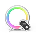 Q Light alarm clock in black or white, 21 x 7.5 cm, with Bluetooth audio and 90 RGBCW light beads