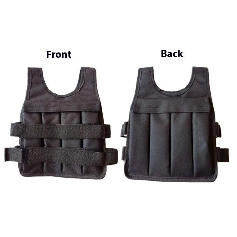 Children's adjustable sand weight training vest with removable weight compartments