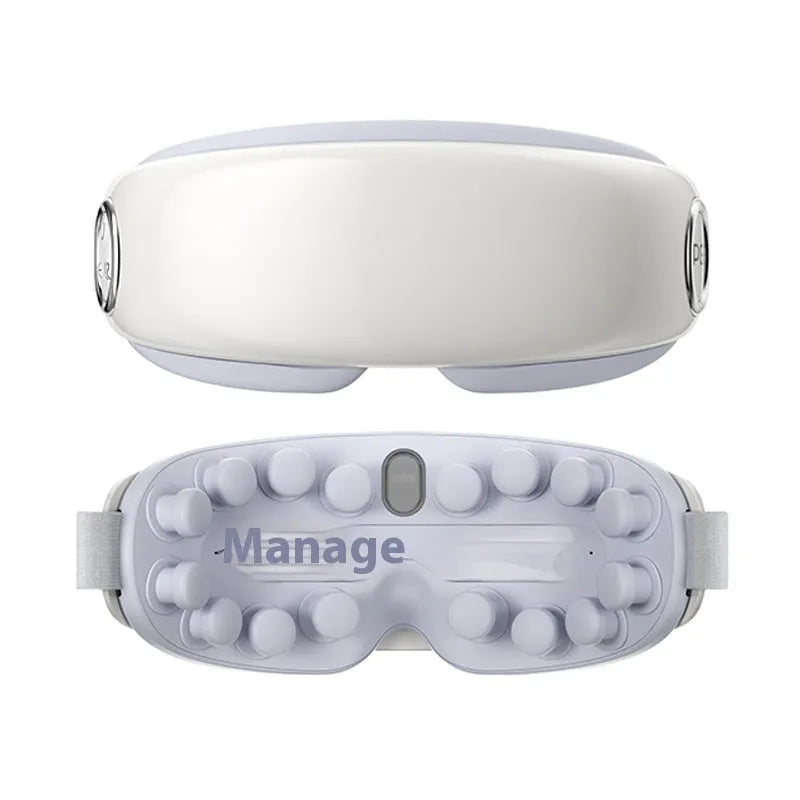 Bluetooth eye steam moisturising hot compress massage instrument in green, ink grey, or purplish grey