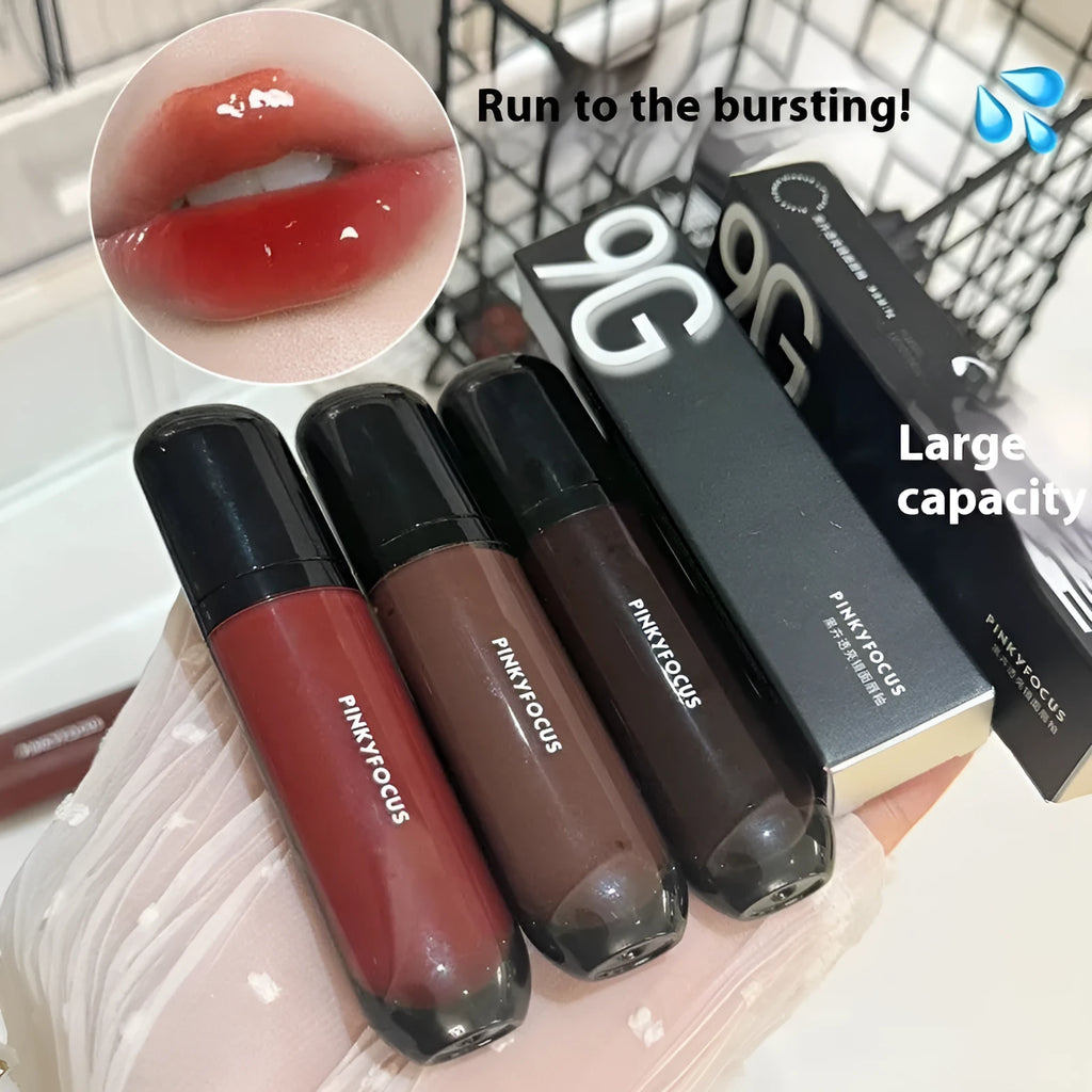 Black Shiny Makeup Mirror Lip Lacquer liquid lipstick in six colour options
