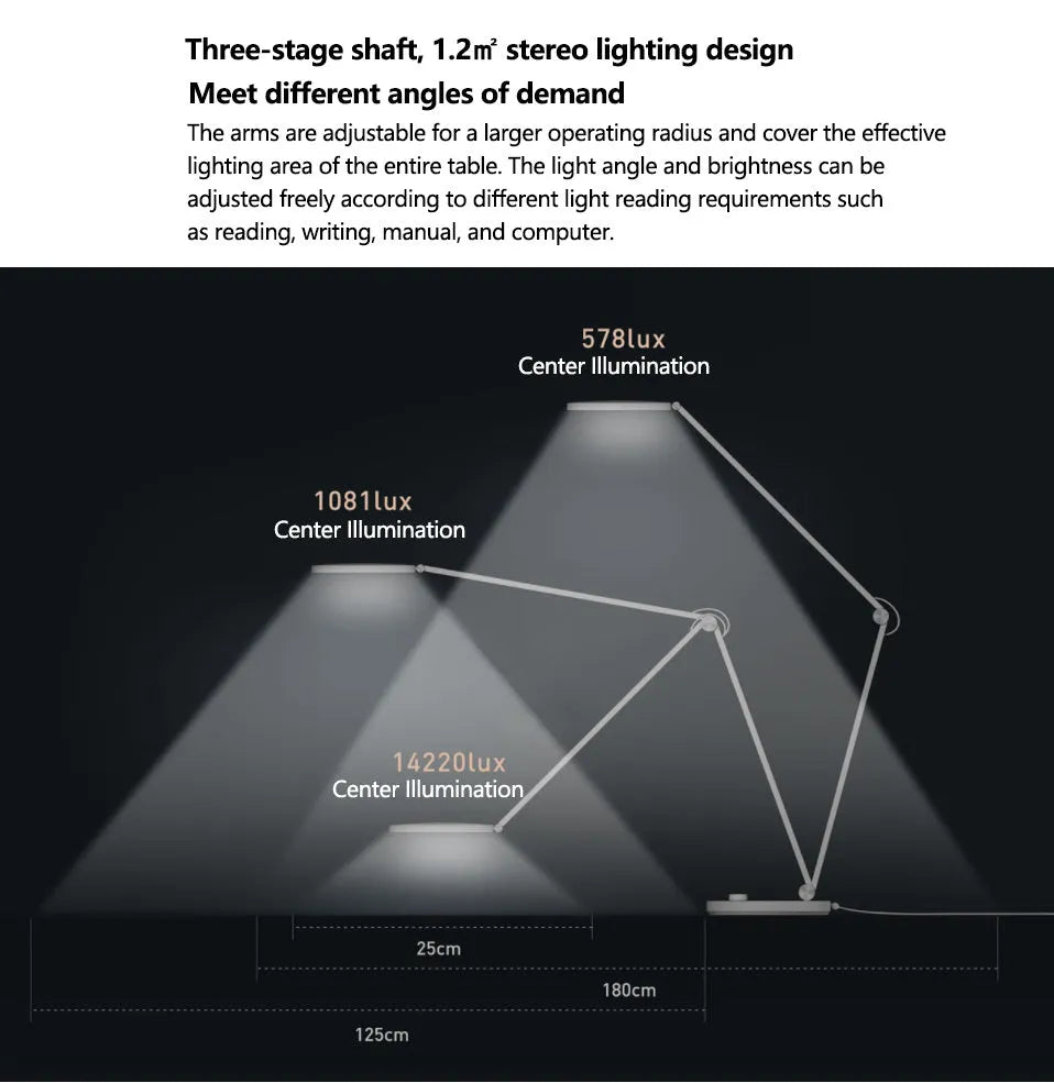 ProLED intelligent desk lamp with adjustable colour temperature and smart device connectivity