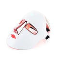Rose gold or gold LED face mask with seven colour light modes and positive ion function, USB powered, with elastic band.