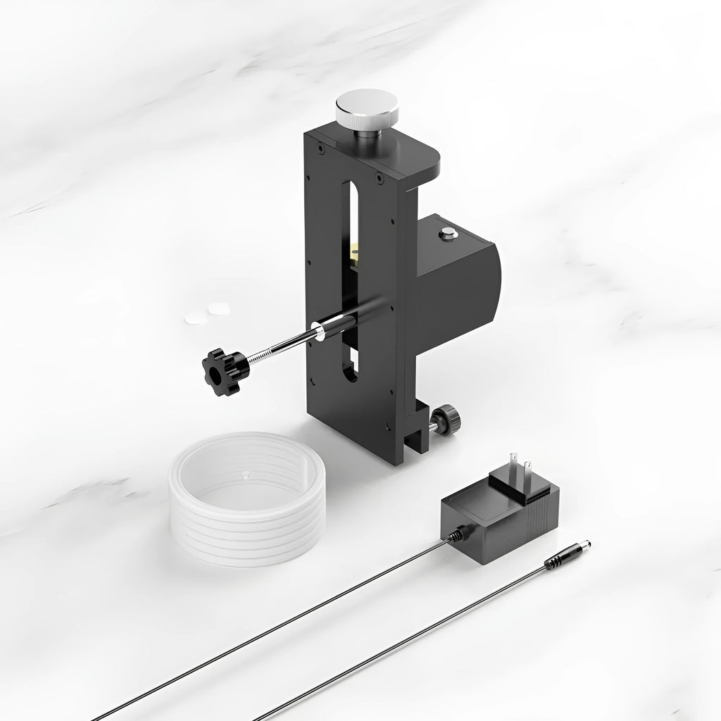 Single-slot benchtop ultrasonic cleaning machine with digital controls and a cleaning bracket inside.