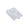 Pink wireless magnetic power bank showing dimensions and 20000mAh capacity label