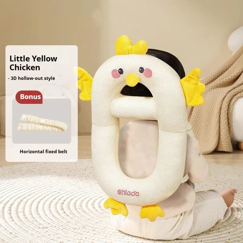 Baby anti-collision pillow and knee pads with cartoon dinosaur bee rabbit chicken designs