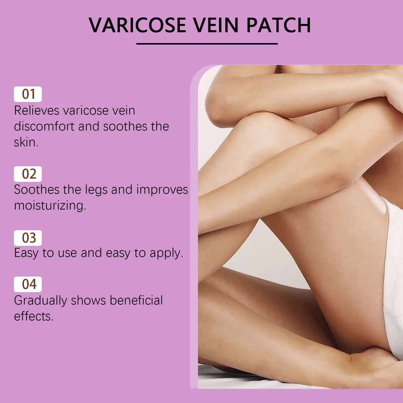 Pack of four micro needle patches with moxa leaf and ginger root active ingredients