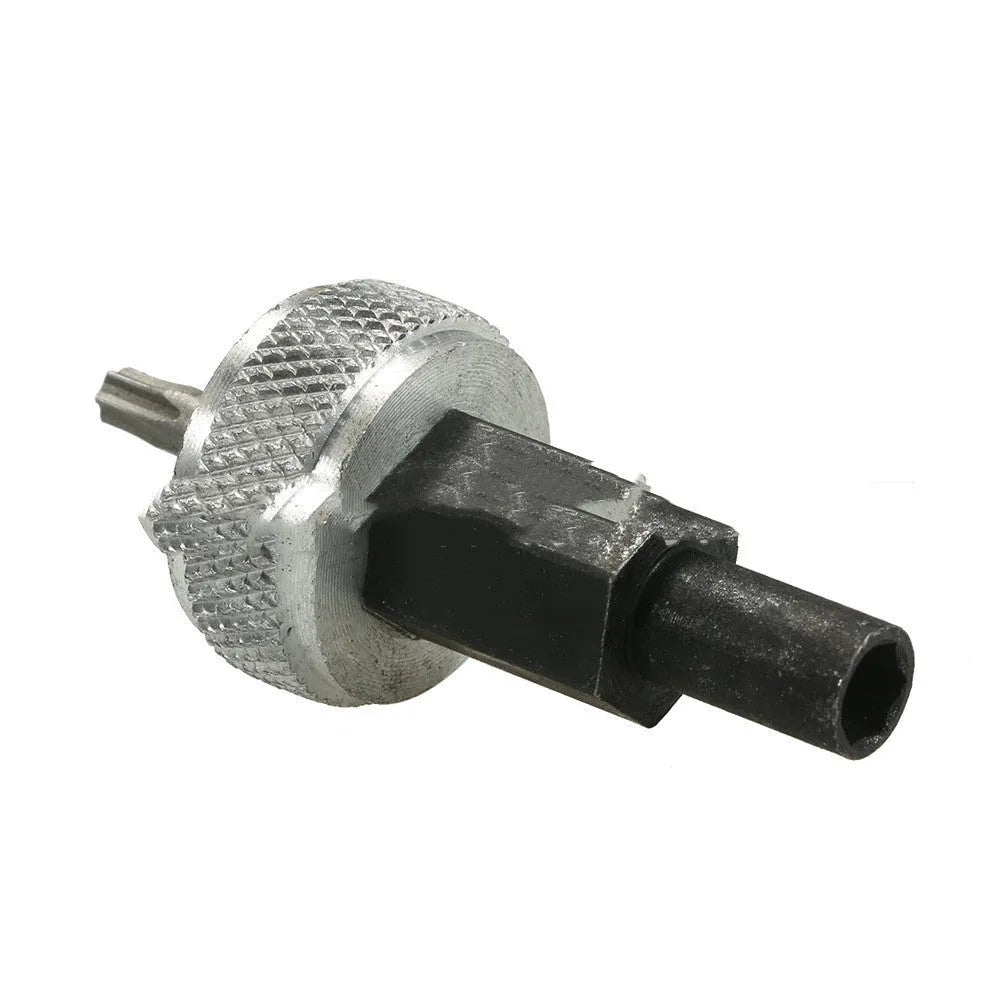 Ignition module wrench tool with knurled aluminium knobs and carbon steel construction for automotive distributor work