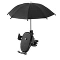 Bicycle mobile phone umbrella with bracket handlebar mount black PC material