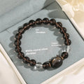 Women's silver bracelet with 8mm natural opal stone and cat head motif design