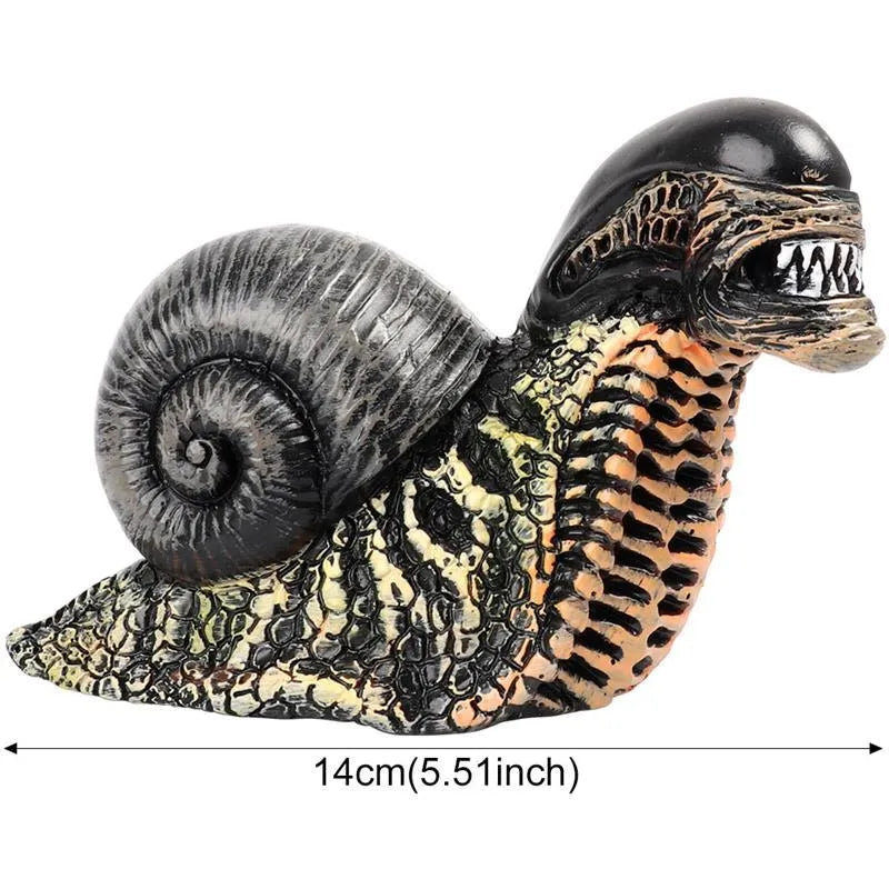 Modern simple resin sculpture of a snail character for garden or home decoration