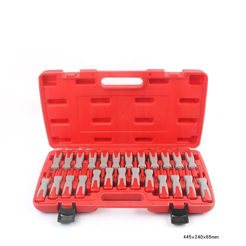 25-piece car terminal removal tool set in protective storage case for auto repair
