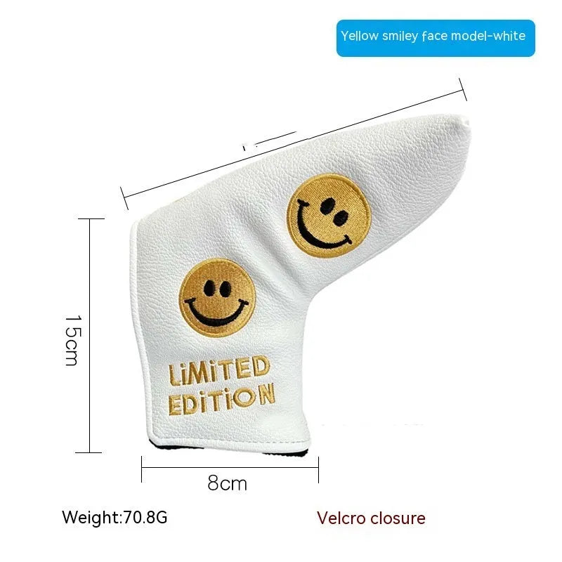 Golf putter protective sleeve in various designs including clover, animal and novelty patterns