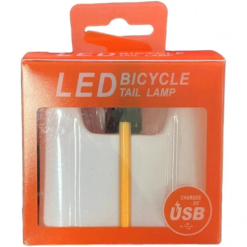 USB rechargeable waterproof cycling taillight in multiple colour options