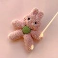 Indoor catnip ball chewing toy in character shapes with edible catnip and cat grass filling