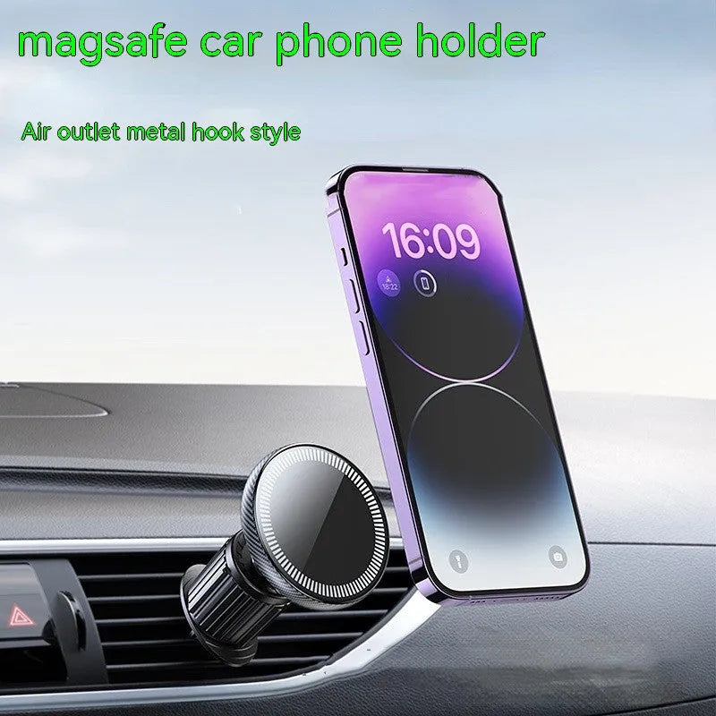 Car air outlet metal hook type magnetic suction phone mount
