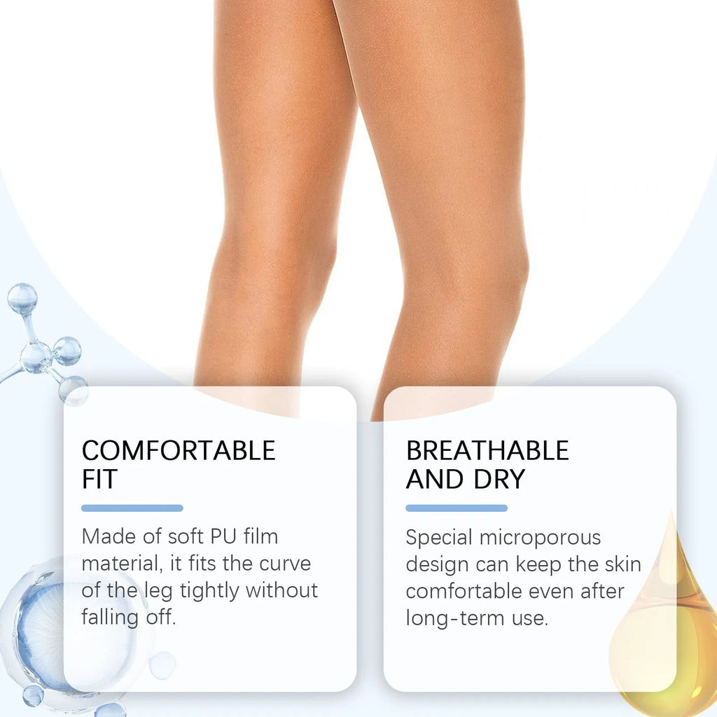 Pack of 10 leg anti-wear patches with skincare ingredients for daily use