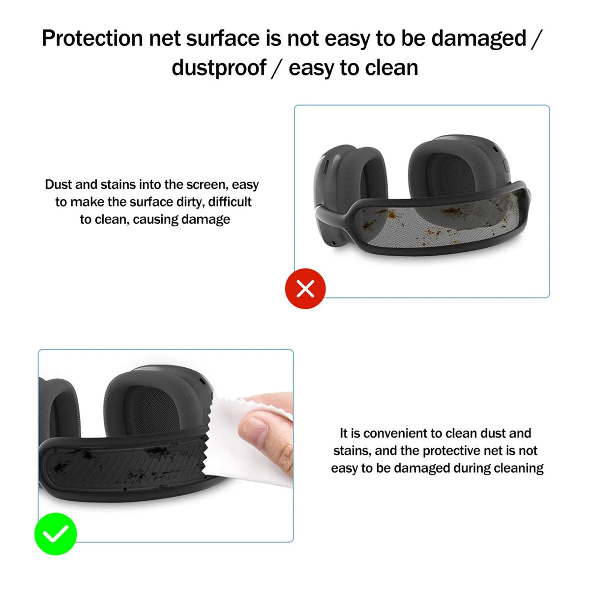Silicone protective cover for AirPods Max headphone beam in five colours