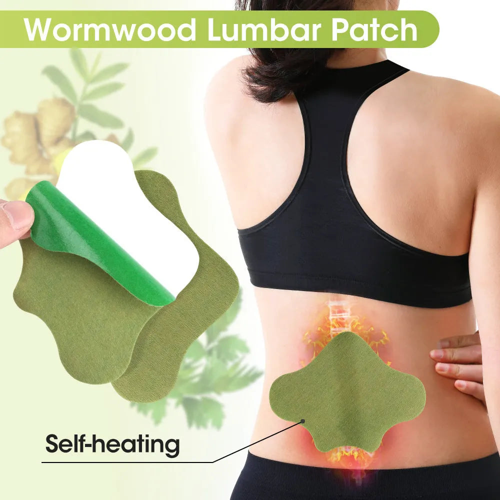 Multipack of traditional Chinese mugwort herbal plasters for knee, lumbar, cervical and foot application