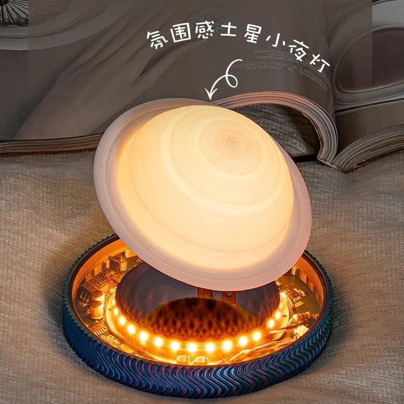 Magnetic suspension moon night lamp with floating 3D printed planetary model