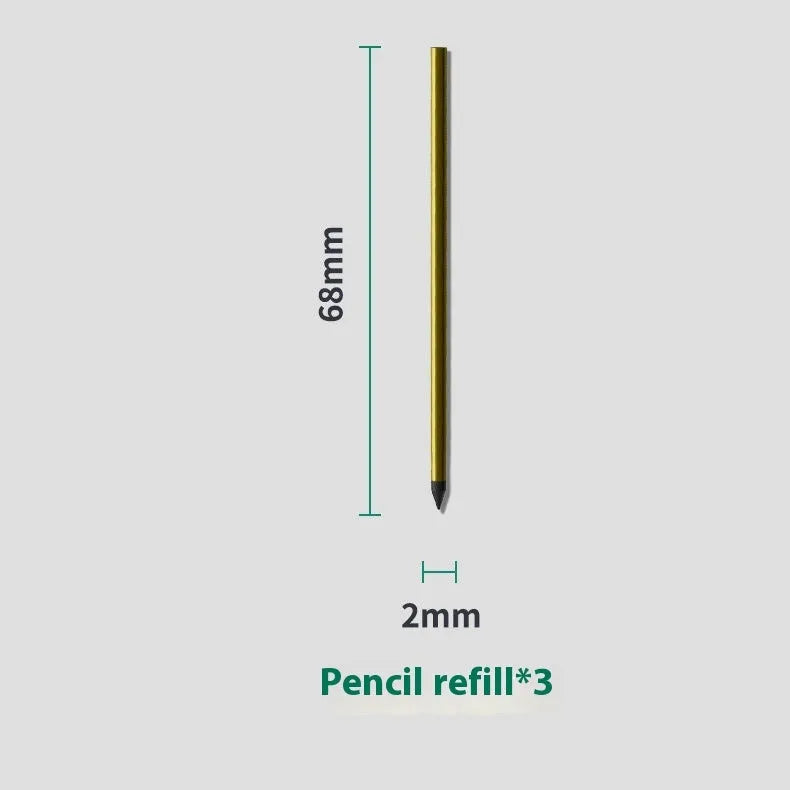 Loose leaf spiral notebook replacement paper core with pen and pencil refills on a table.