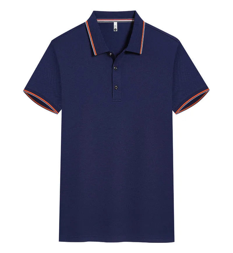 Men's slim fit short sleeve cotton blend shirt shown in multiple available colours.