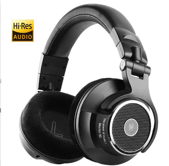 Wired monitor headset M80 with 40mm driver, noise reduction, 3m cable, and dual plug for studio DJ phone use
