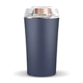 Blue mini flour mill and grinder machine with adjustable settings for making spice and grain powders.