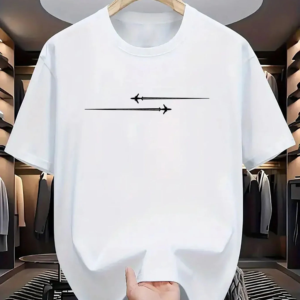 Loose-fit short-sleeved T-shirt with a cartoon print, shown in multiple colour options.