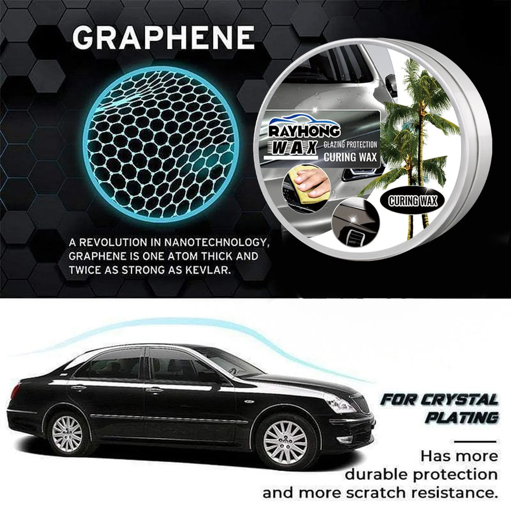 Car coating wax block and sponge applicator for paint renovation and dustproof protection