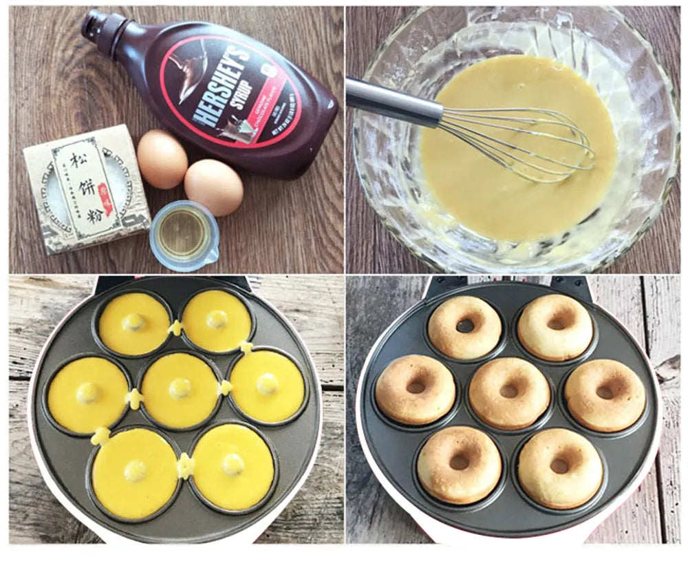White home donut maker with 23cm caliber and mechanical control on a countertop