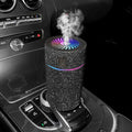 Car USB-powered humidifier with diamond-shaped water tank in seven colour options