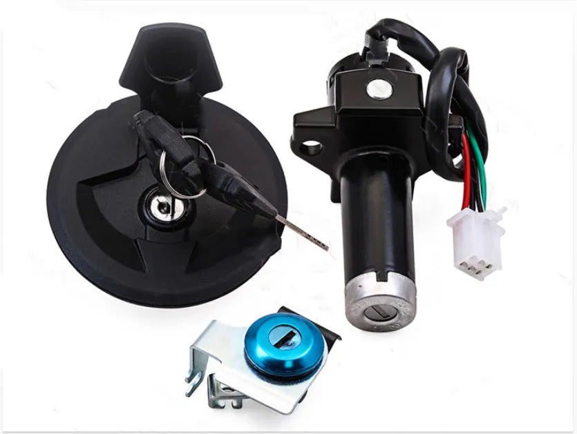 Motorcycle ignition lock set with fuel tank cap for Tornado Rocketman250 and Thunderstar 250